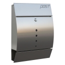 Edelstahl Wandbriefkasten inkl. Zeitungsfach – Wetterfest & Modernes Design